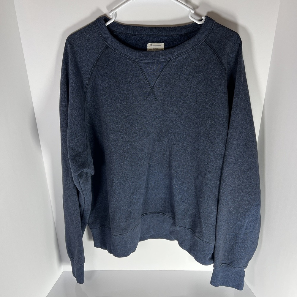 Champion Mens XL lot of 2 sweatshirt and t-shirt athletic apparel blue and red